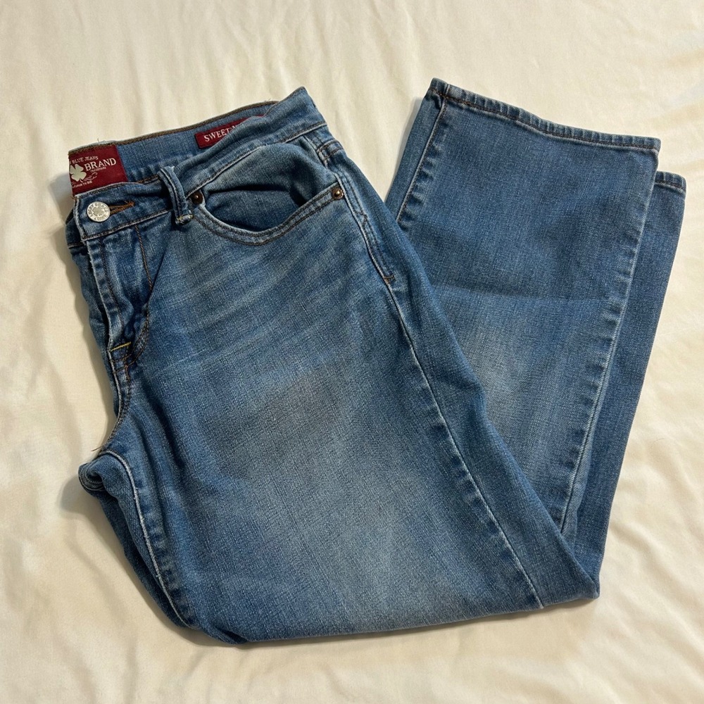 Lucky Brand Sweet N Crop Jeans Womens 6/28 Medium Wash Blue Stretch Denim